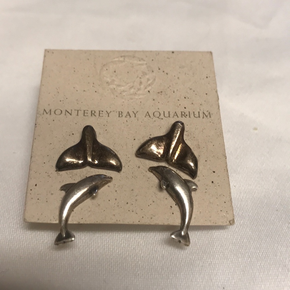 Whale tale and dolphin earings